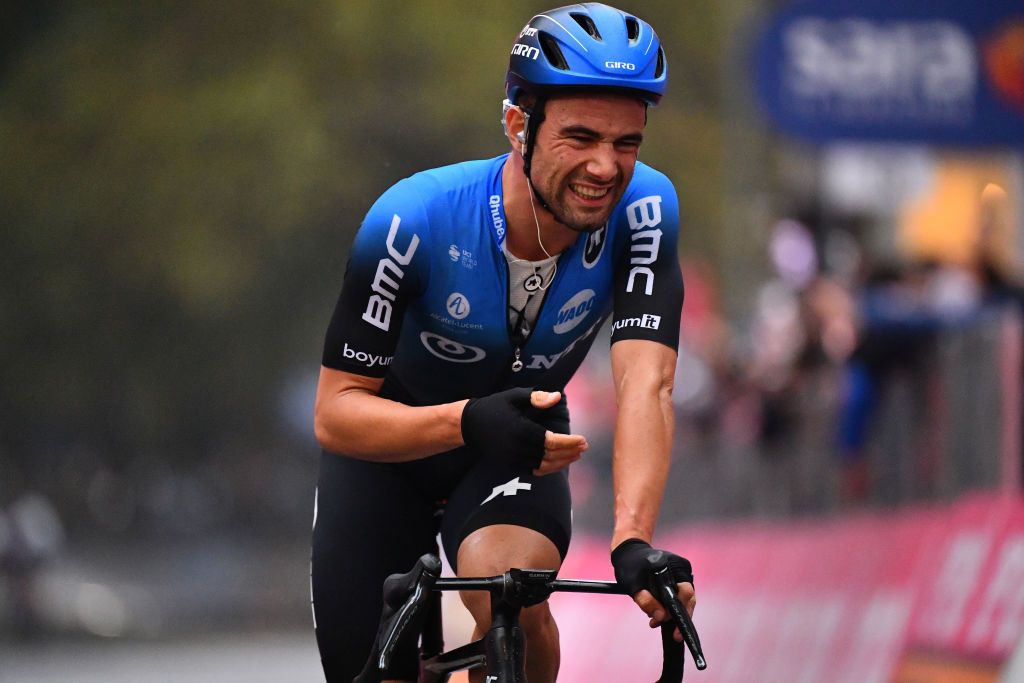 ASTI ITALY OCTOBER 23 Arrival Victor Campenaerts of Belgium and NTT Pro Cycling Team Disappointment during the 103rd Giro dItalia 2020 Stage 19 a 1245km stage from Abbiategrasso to Asti Stage shortened due to heavy rain girodiitalia Giro on October 23 2020 in Asti Italy Photo by Stuart FranklinGetty Images