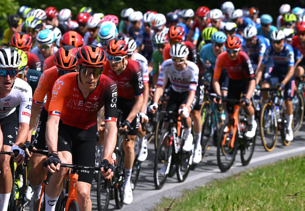 TORINO ITALY MAY 04 Connor Swift of The United Kingdom and Team INEOS Grenadiers competes during the 107th Giro dItalia 2024 Stage 1 a 140km stage from Venaria Reale to Torino UCIWT on May 04 2024 in Torino Italy Photo by Dario BelingheriGetty Images