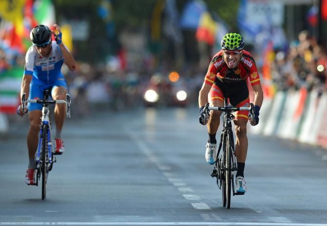 Alejandro Valverde (Spain) found enough in reserve to beat Vincenzo Nibali (Italy) for the bronze medal. It was Valverde's second bronze medal in two years