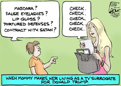Editorial cartoon U.S. Donald Trump TV surrogate