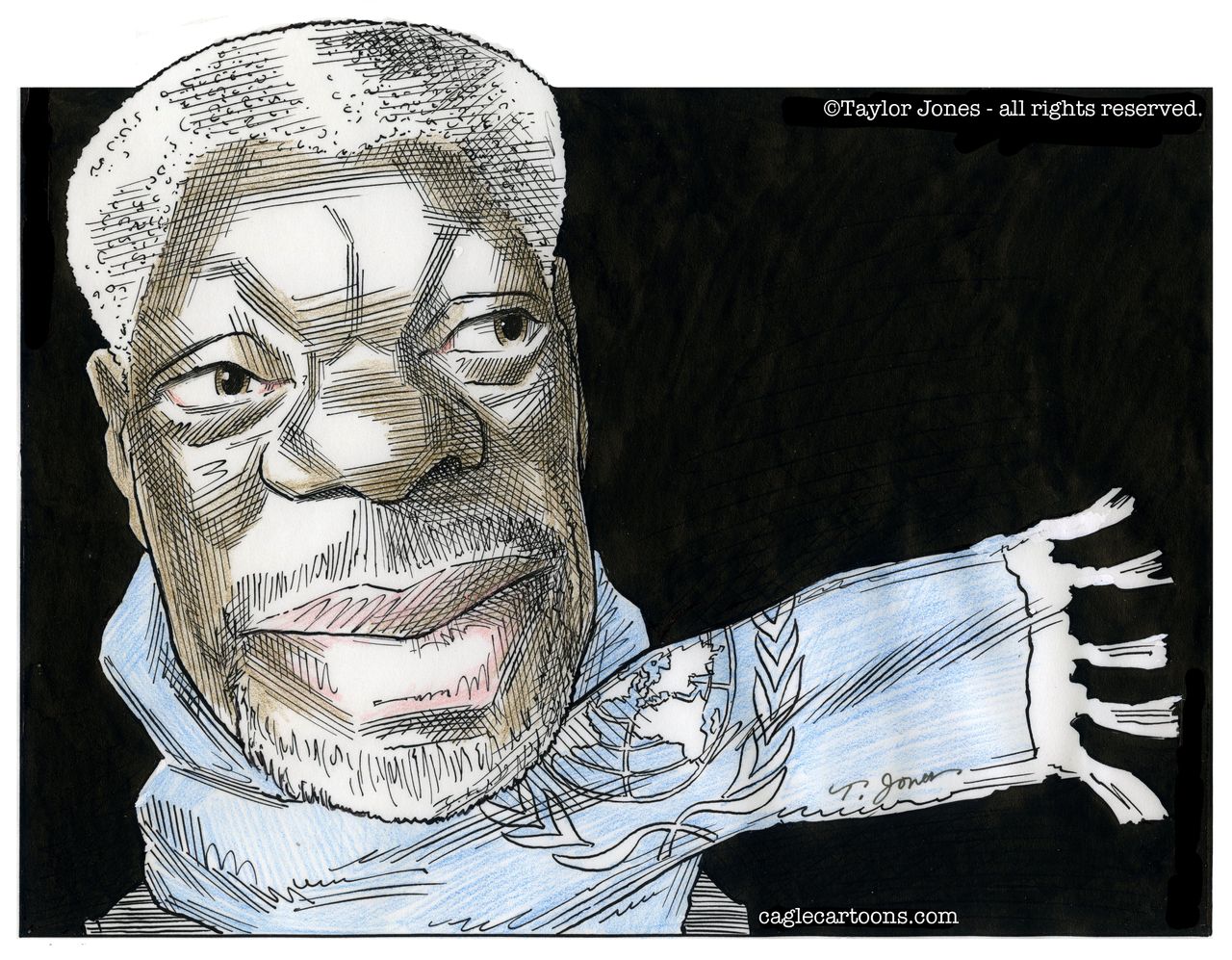 Editorial cartoon World Kofi&amp;amp;nbsp;Annan&amp;amp;nbsp;United Nations