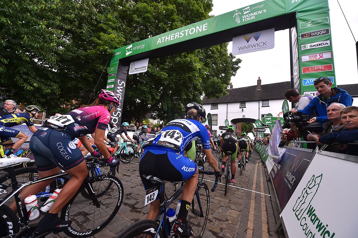 The peloton traveled just over 150 kilometres from Atherstone to Royal Leamington Spa on stage 3 of the Katarzyna Niewiadoma Ovo Energy Women's Tour.