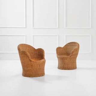wicker armchairs from 1stdibs