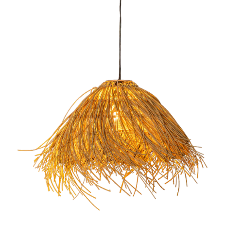 17 Stories Natural Grass Solar Powered Outdoor Hanging Pendant Garden Pergola Light | Wayfair.co.uk