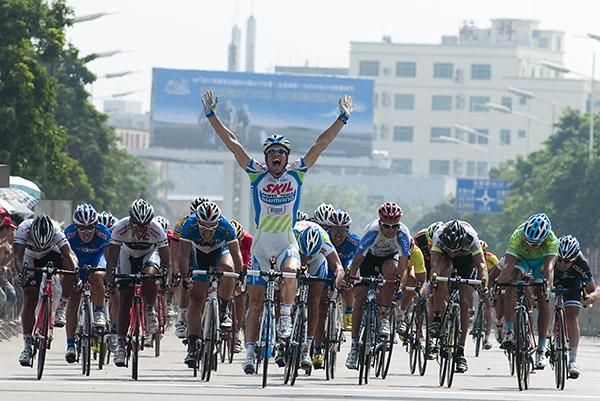 Tom Veelers (Skil Shimano) from the Netherlands takes out stage three in Wenchang.