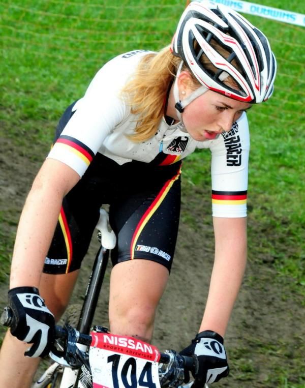 Helen Grobert (Germany) on a downhill corner