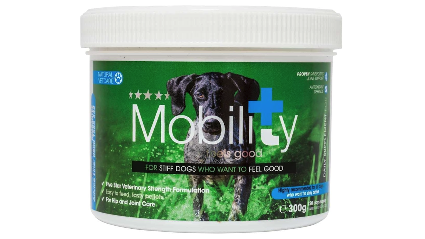 Best vitamins for dogs: tub of joint mobility supplement