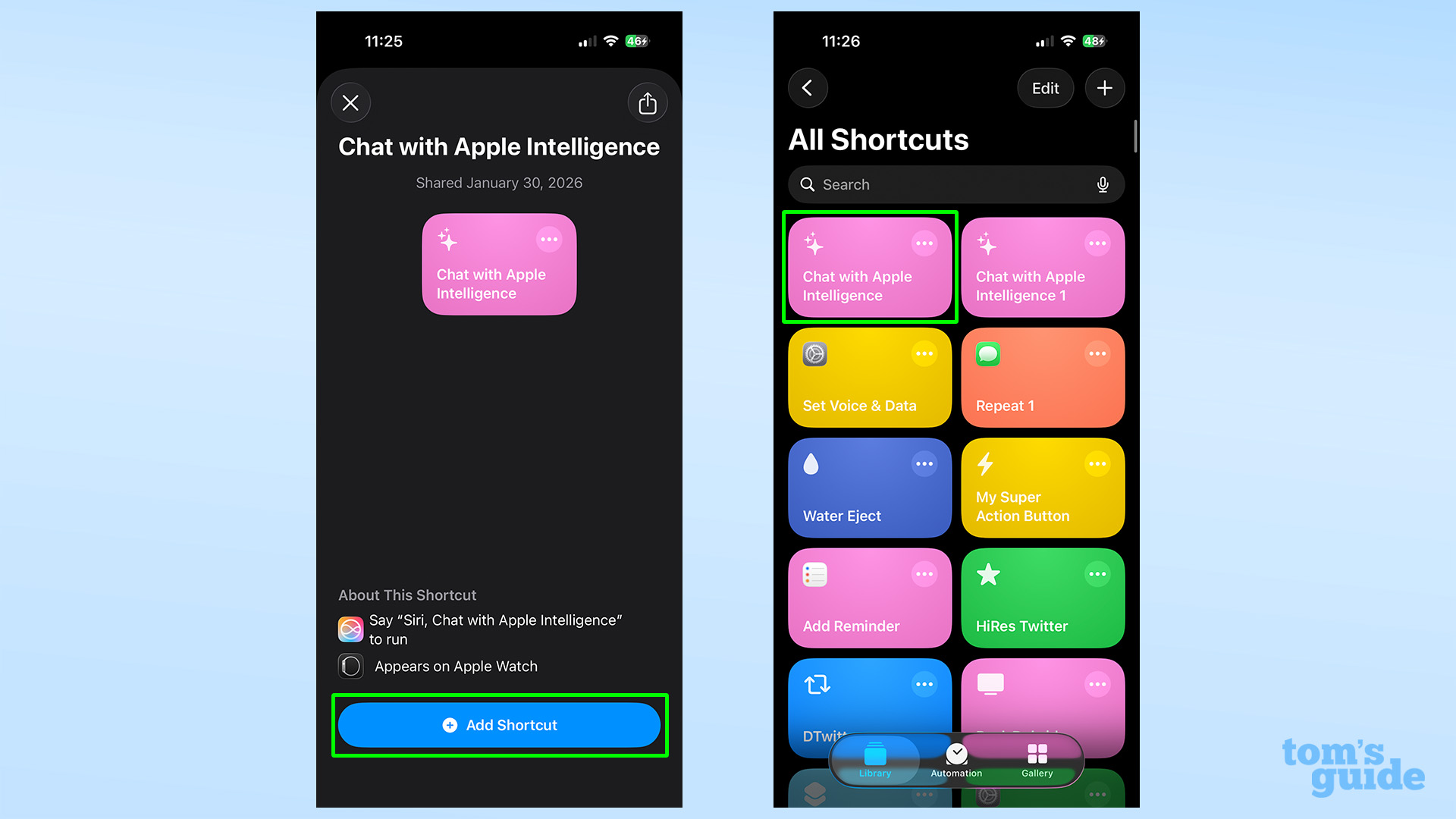 Chat with Apple Intelligence shortcut, being added to iOS Shortcuts app