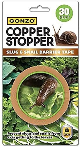 Gonzo Copper Stopper Slug & Snail Barrier Tape 30ft - Non-Toxic & Pet Safe Slug & Snail Repellent - Not for Sale in California