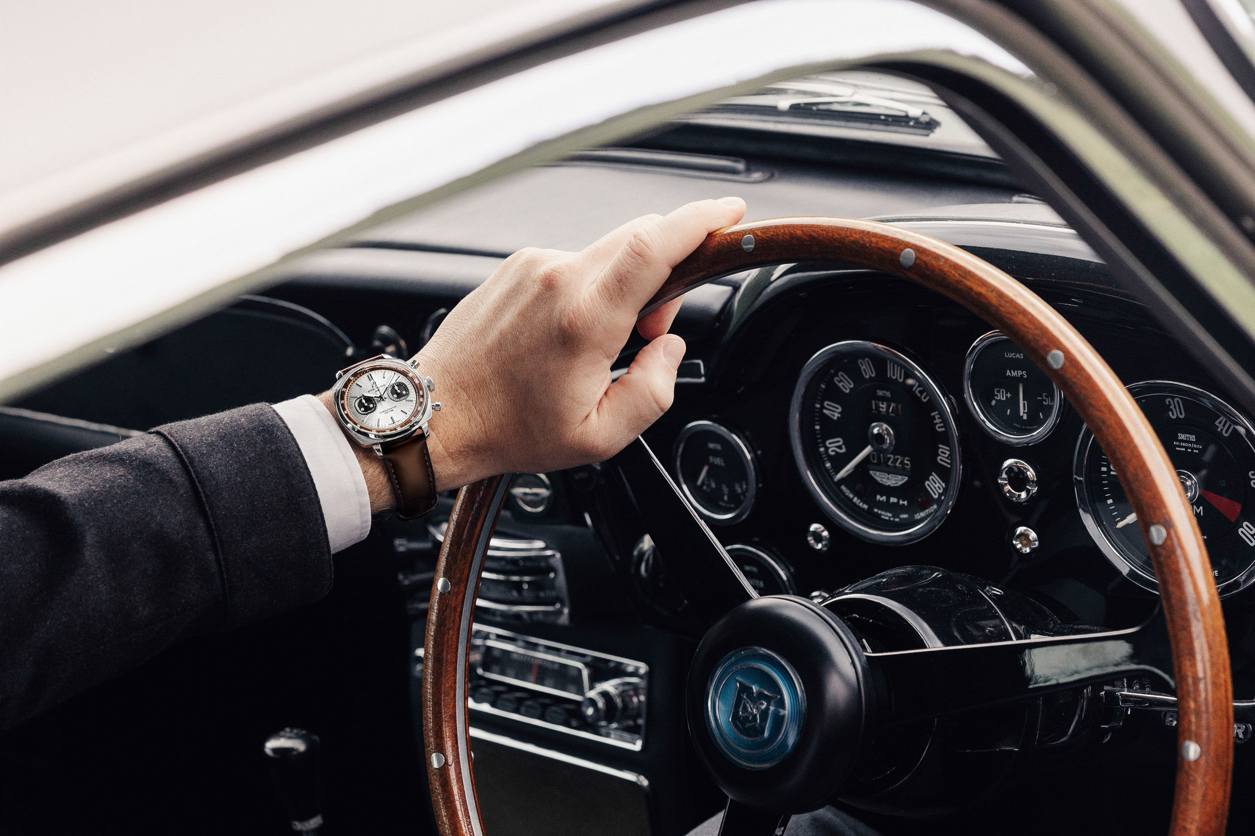 The Breitling and Aston Martin DB5 Top Time Tribute