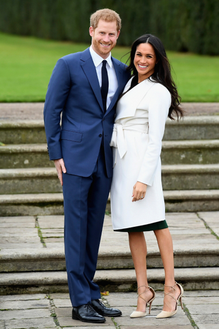 Meghan Markle announcing her engagement in 2017