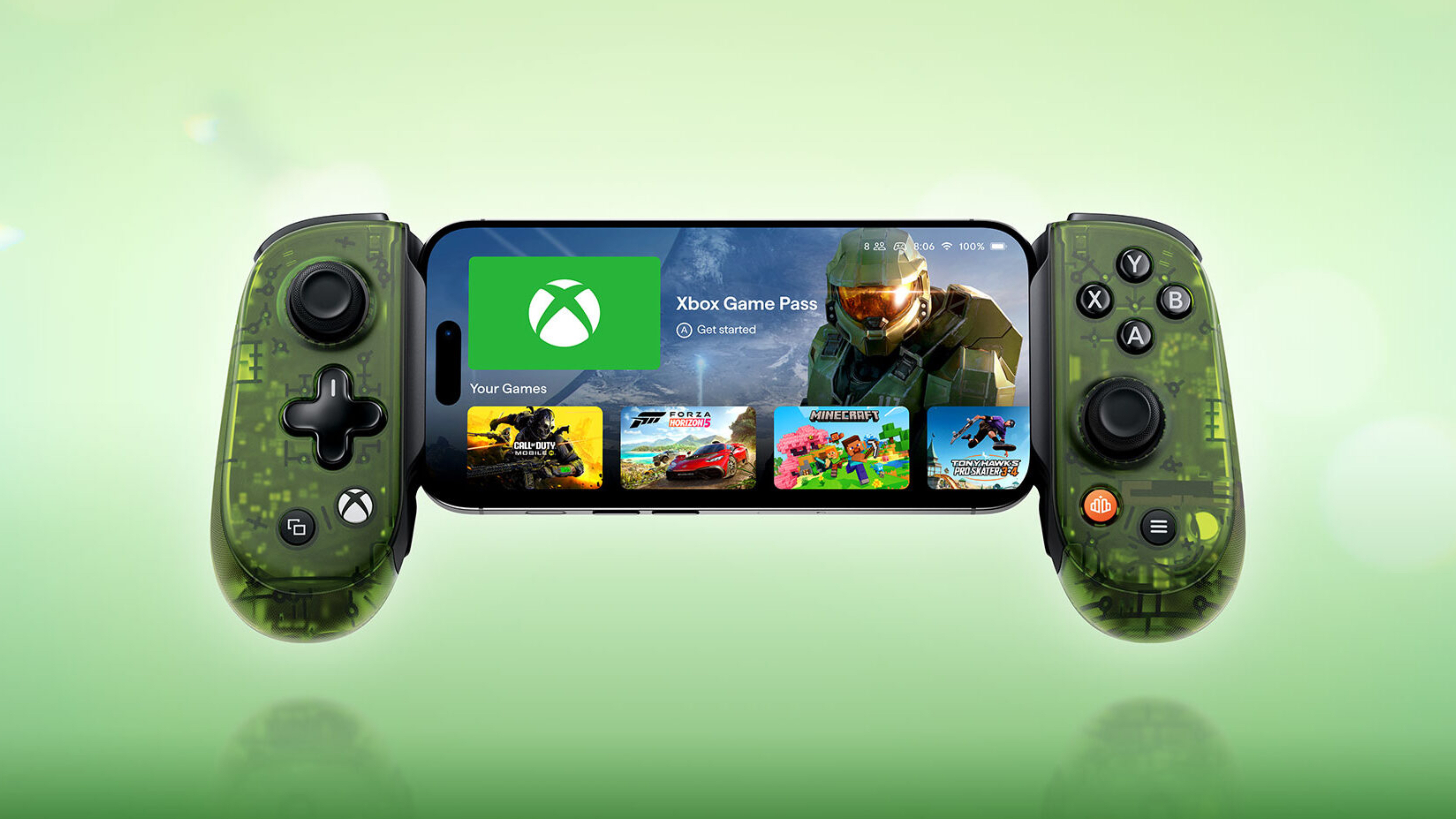 The Xbox edition Backbone Pro mobile gaming controller.