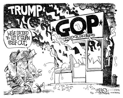 Political cartoon U.S. GOP Donald Trump