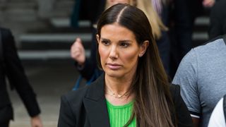 Rebekah Vardy leaves the Royal Courts of Justice after the final day of the Wagatha Christie court case.