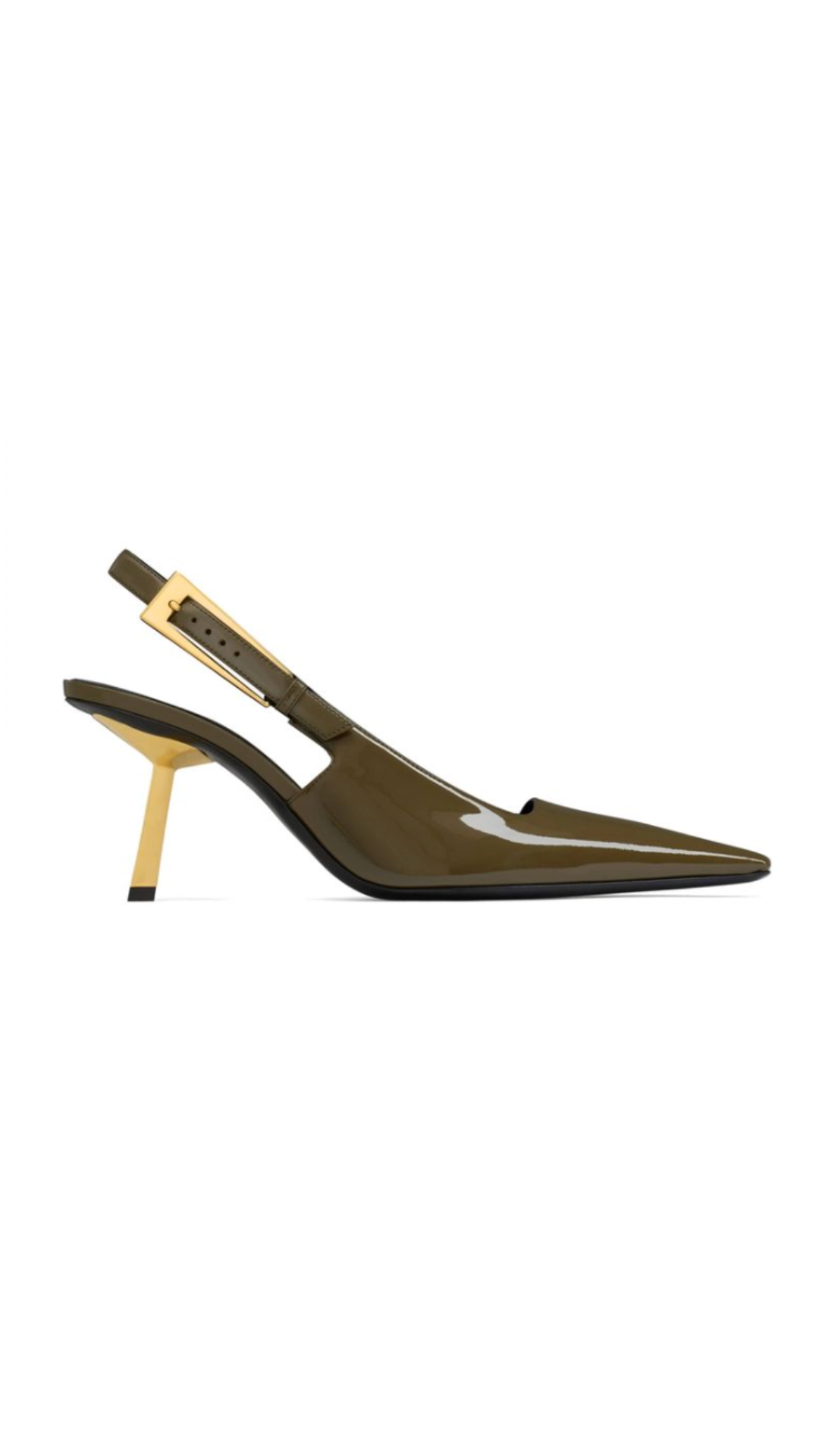 Saint Laurent, Leather Lee Slingback Pumps 75