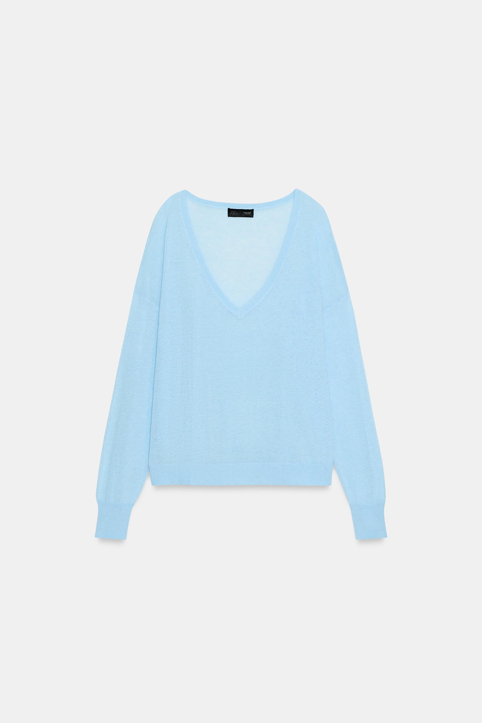 Fine Knit V-Neck Jumper