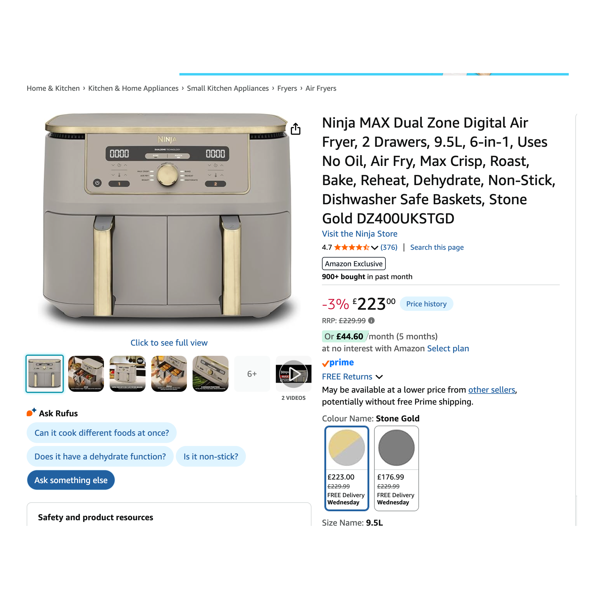 Amazon's in-built price checking tool
