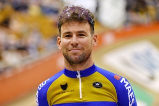 GHENT BELGIUM NOVEMBER 16 Mark Cavendish of United Kingdom and The Wolfpack Team prior to the Mens elite points race track cycling on day one of the 80th 6 Days Ghent 2021 at The Kuipke Velodrome zesdaagsegent ghent6day on November 16 2021 in Ghent Belgium Photo by Luc ClaessenGetty Images