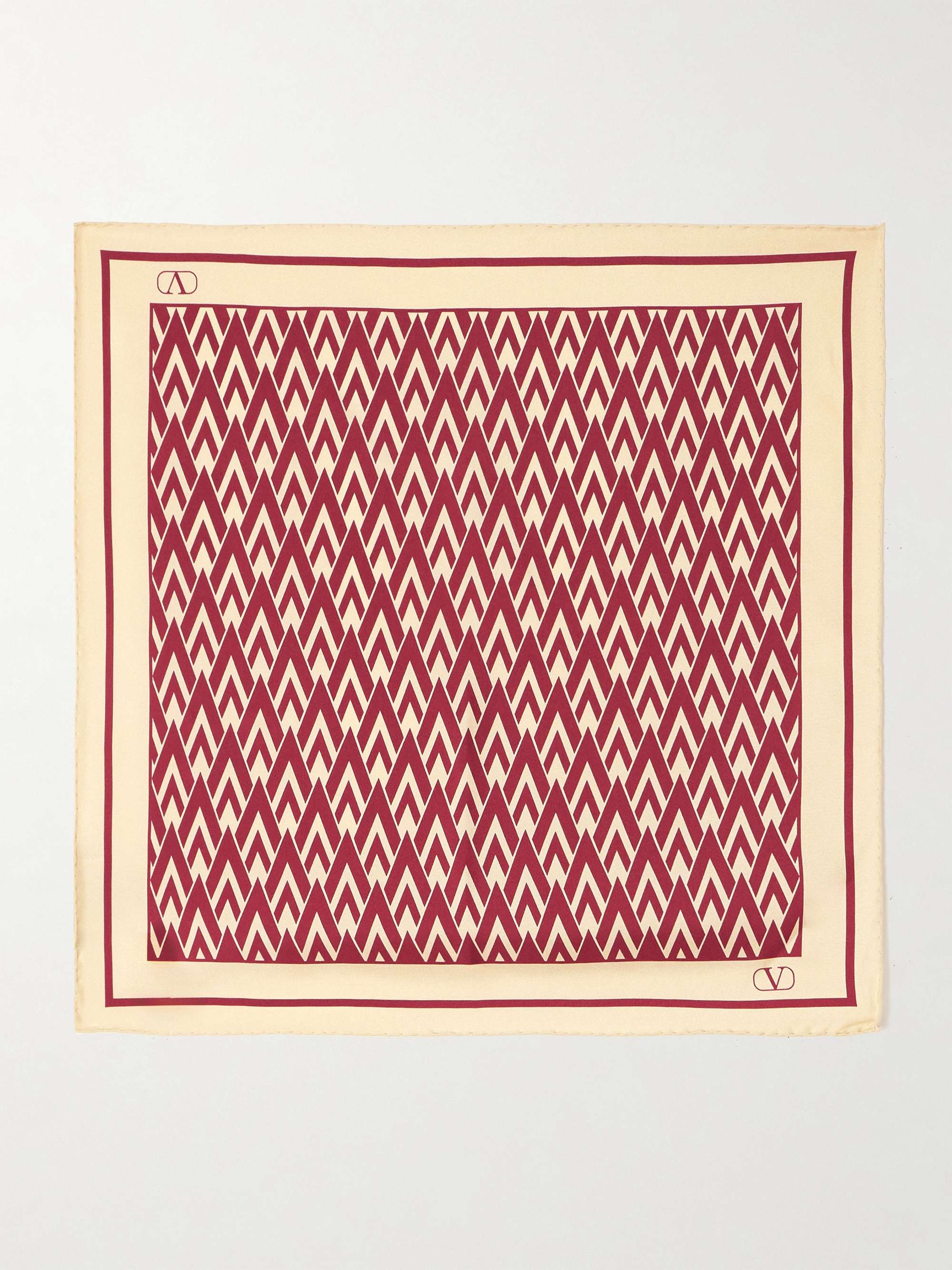 Toute La V Printed Silk-Twill Scarf