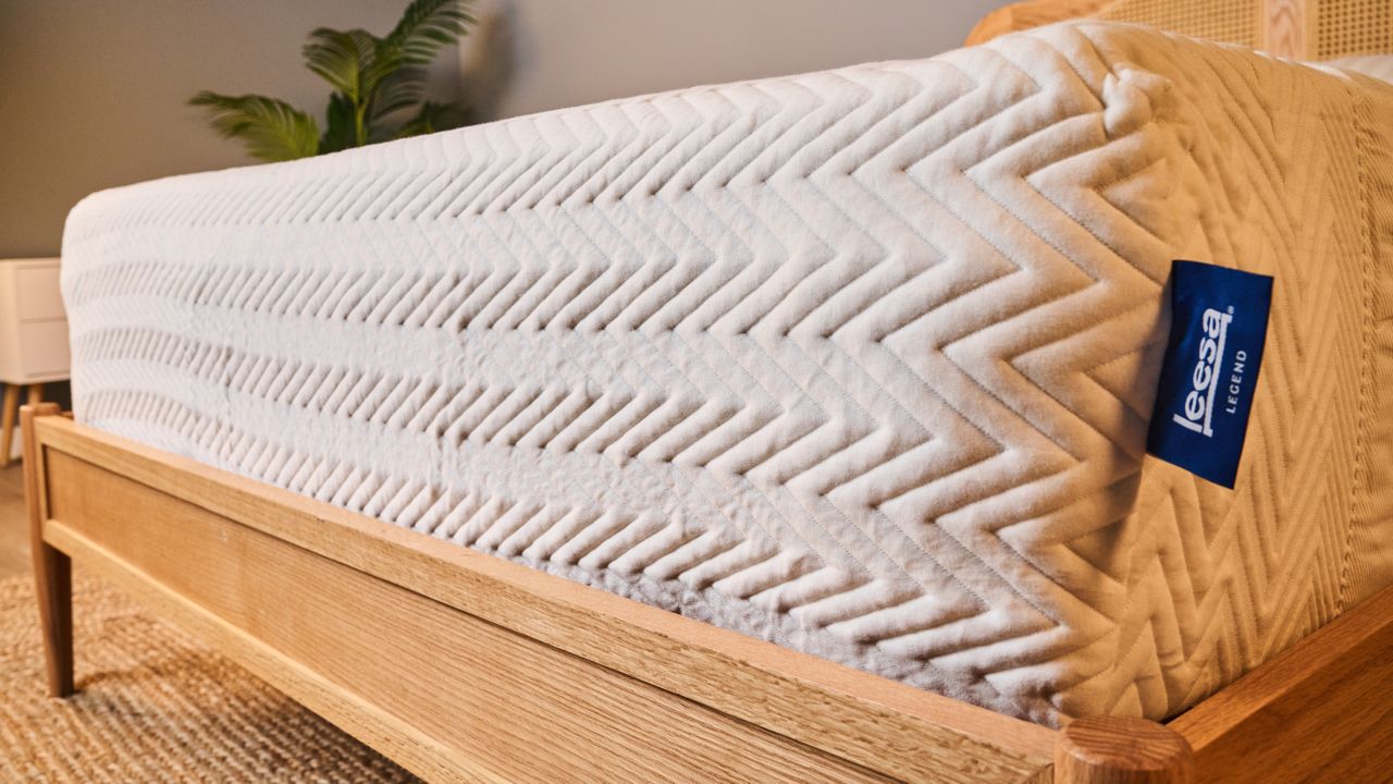 A close-up shot of the Leesa Legend Hybrid Mattress