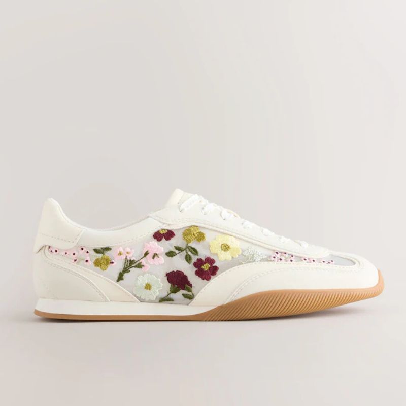Next , Forever Comfort&amp;reg; Slim Sole Embroidered Trainers