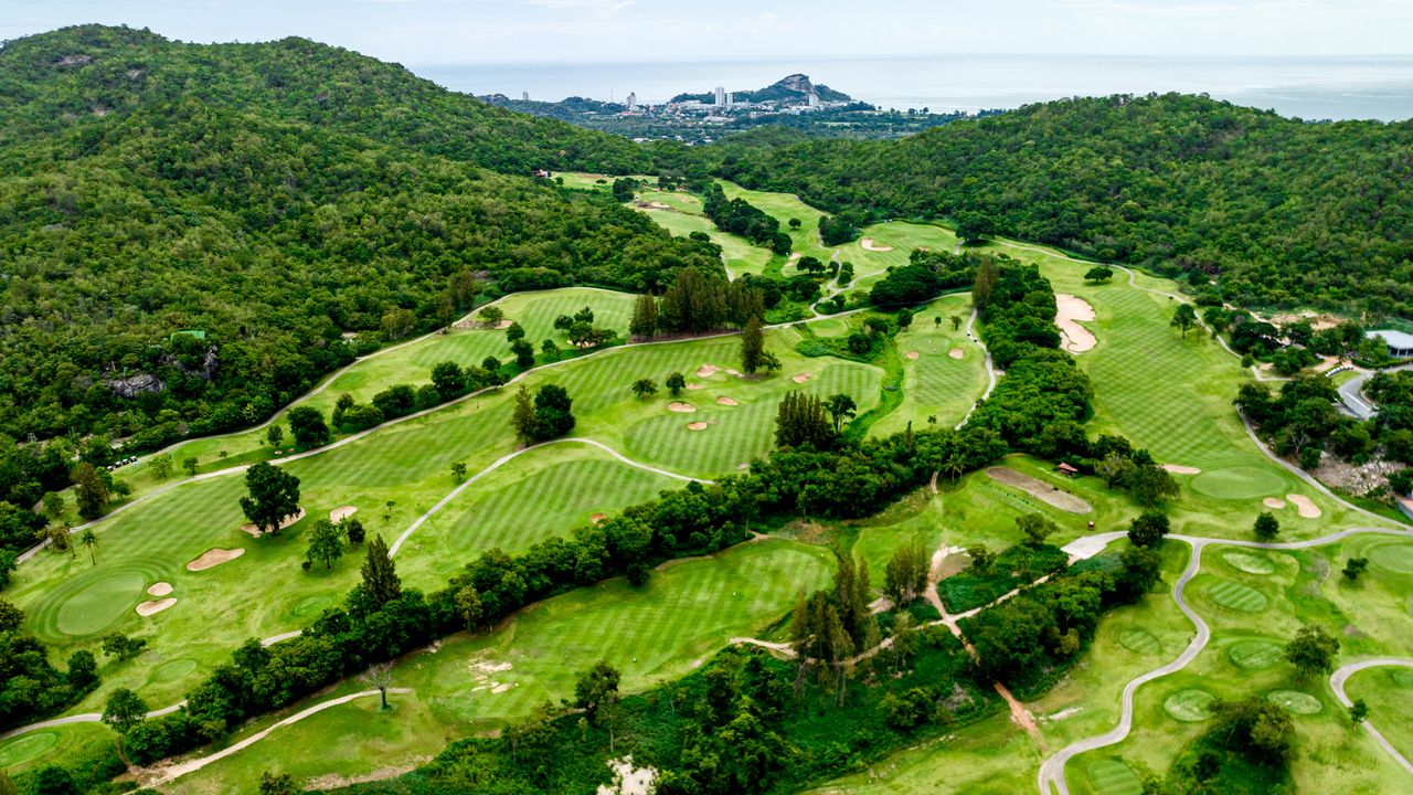 A Thai golf course seen from above