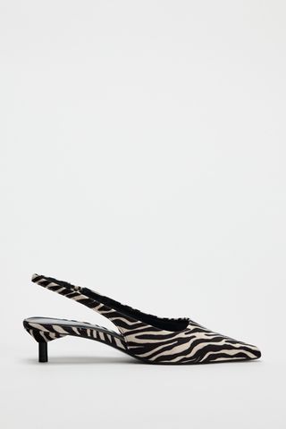 Animal Print Slingback Shoes