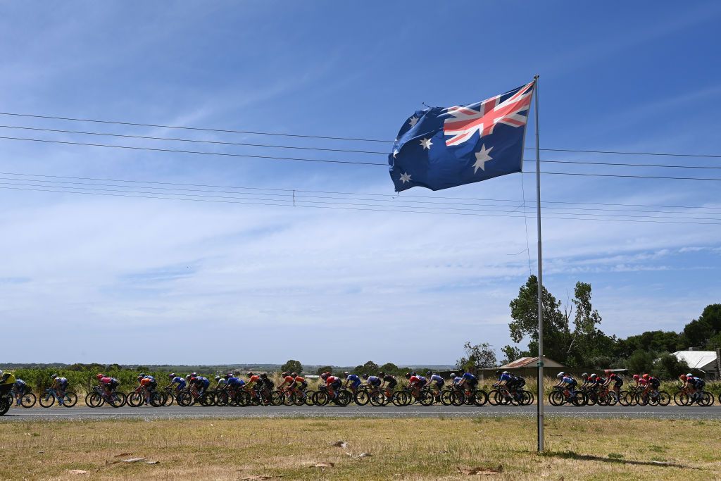 The wind blew during stage 1 of the Women's Tour Down Under