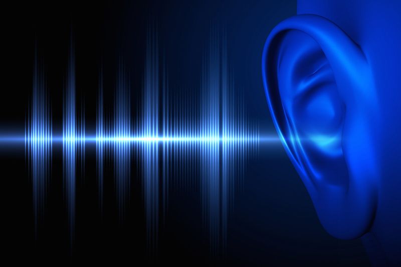 Conceptual image of human hearing.