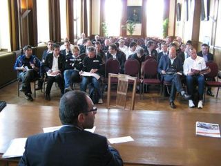 Team directors of the 24 teams for Amstel Gold Race meet on Saturday