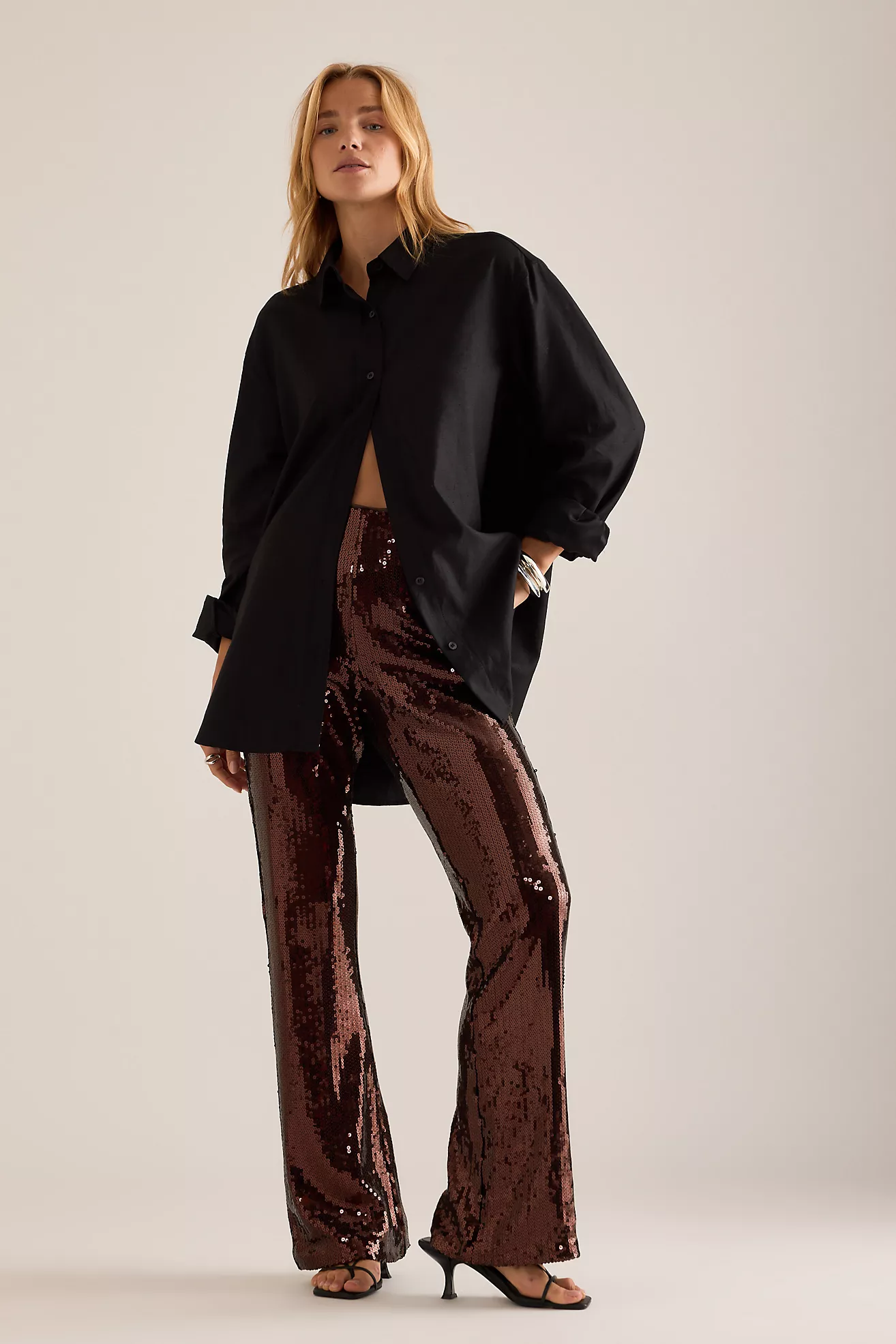 By Anthropologie Sequin Trousers