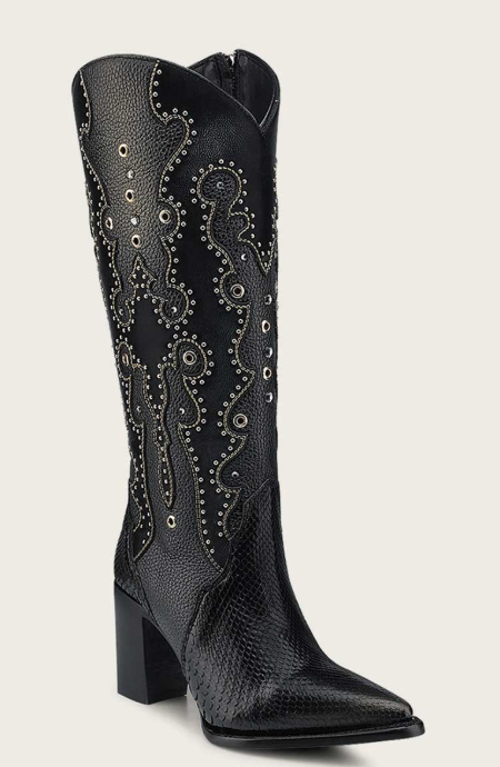 Cuadra, Tall Black Western Style Boot