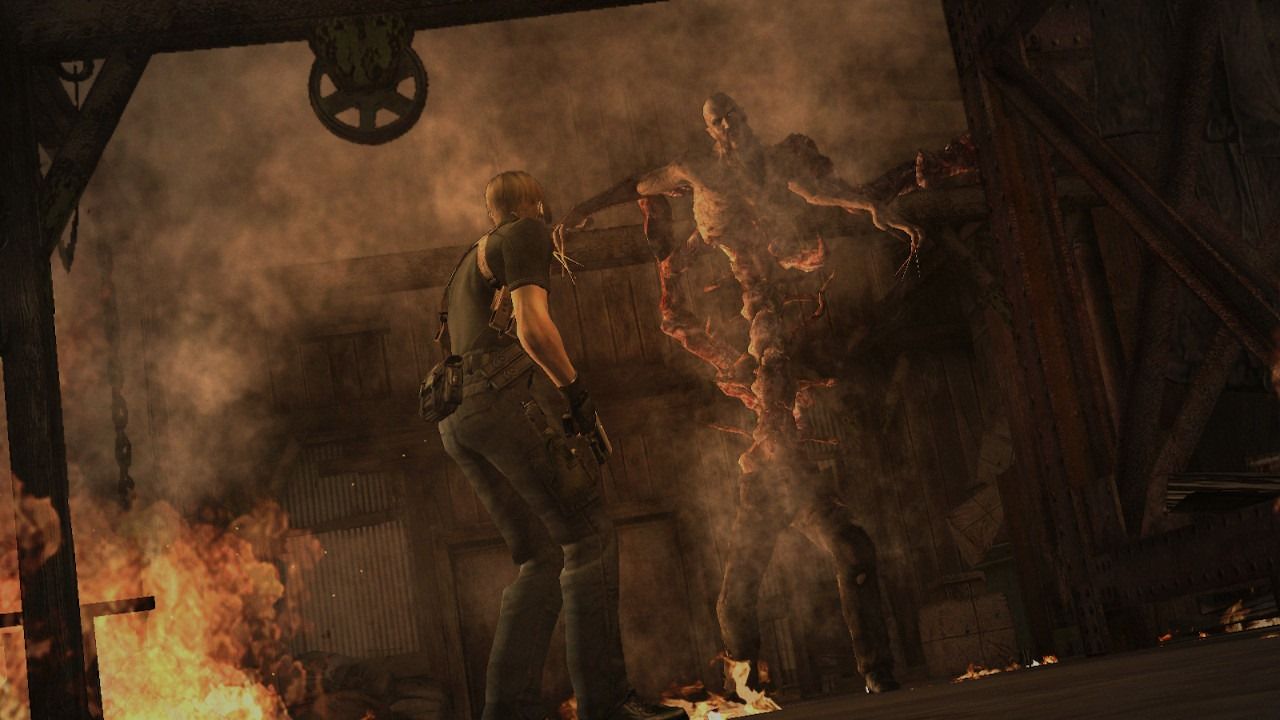 Resident Evil 4 Switch boss fight