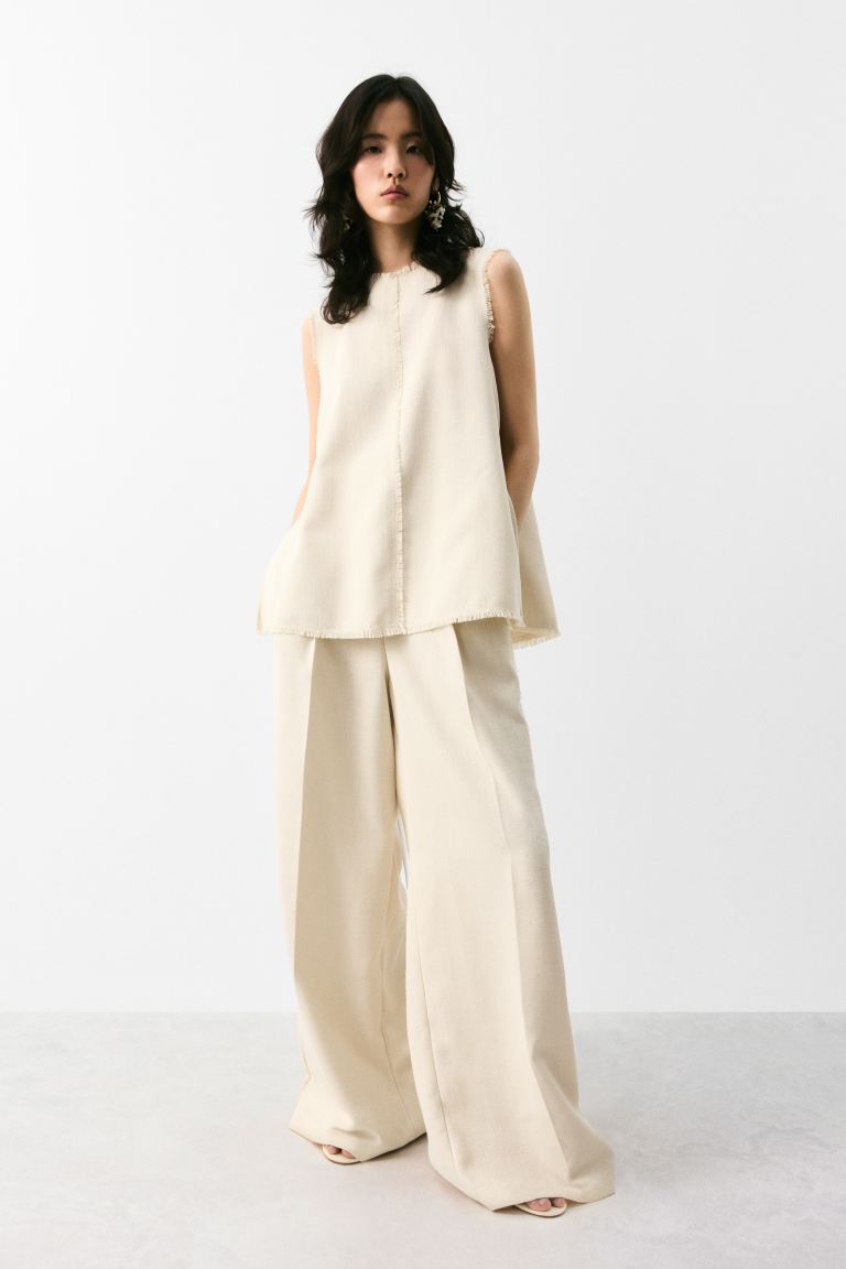 Wide Twill Trousers