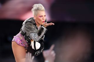 Pink performing on her "Summer Carnival" tour