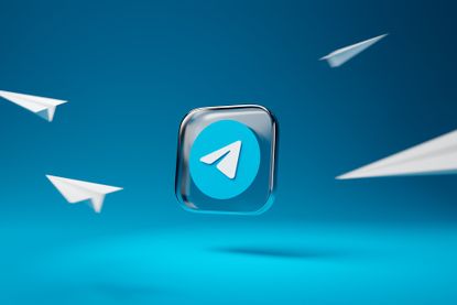 Telegram logo render