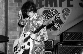 Jimmy Page performs with The Yardbirds at Holterhallen in Denmark on April 15, 1967