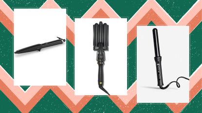 A collage of three of the best curling irons for fine hair from ghd, Amika and Cloud Nine