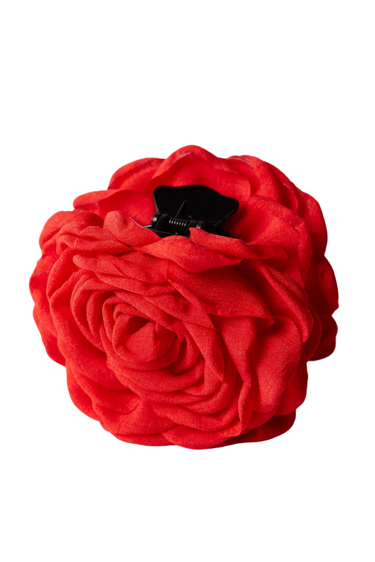 Red rosette claw clip.