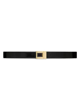 Buckle Belt in Shiny Leather