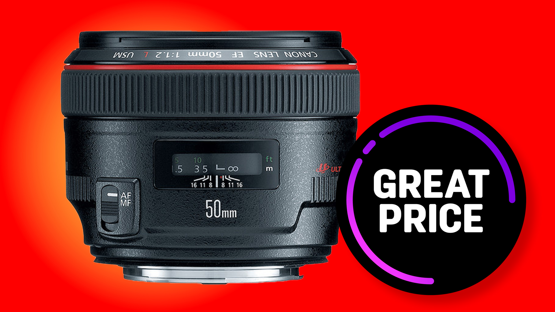 Canon EF 50mm f/1.2L now just $1,399