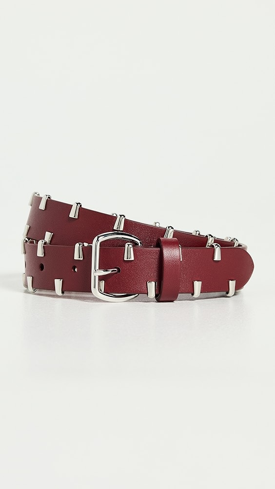 Anderson's Slim Nappa Calf All Around Studded Belt
