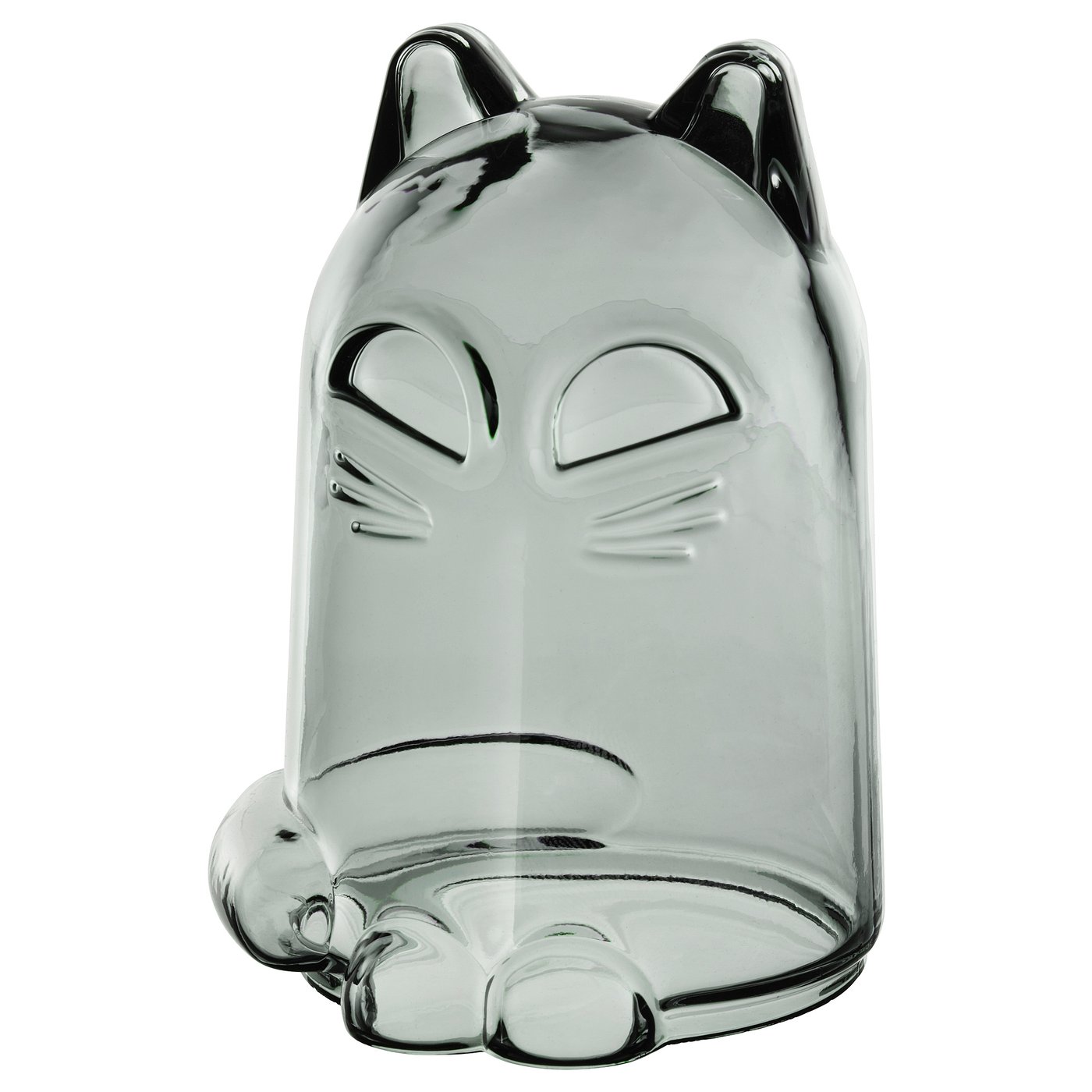 Kustfyr Decoration - Cat Dark Grey 12 Cm