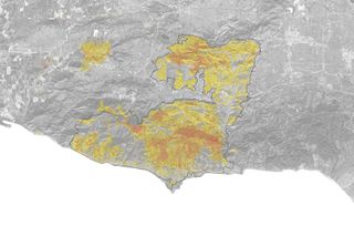 NASA runs a mapping tool that quickly pulls together different characteristics of a fire in order to help disaster managers respond to the situation.