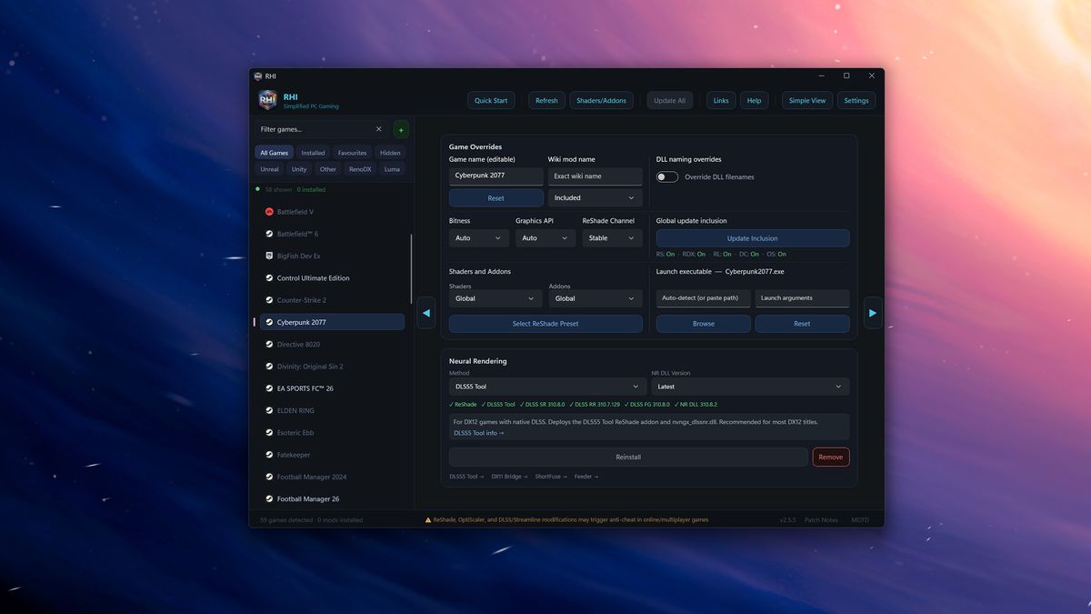 RHI software