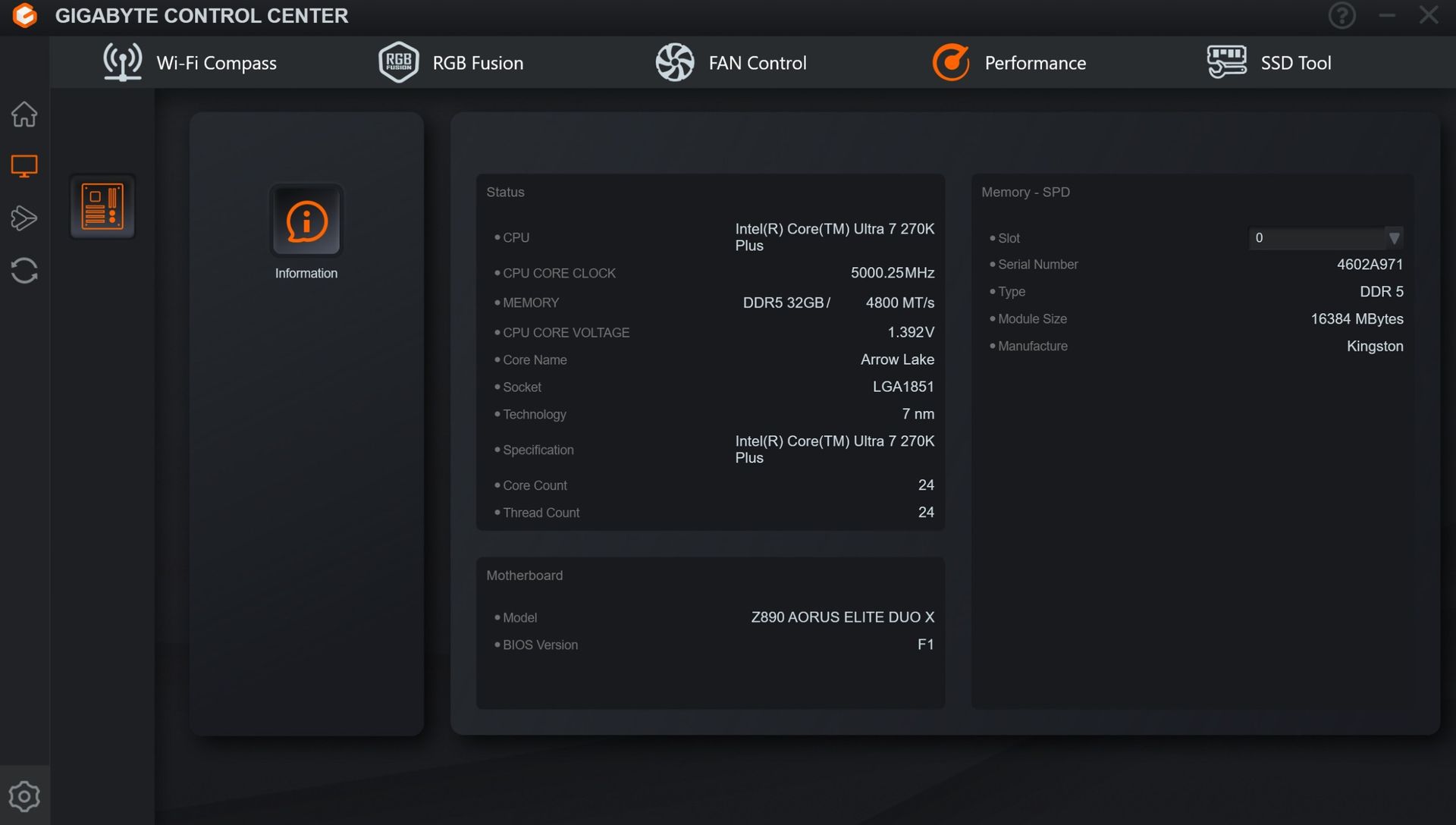 Gigabyte X870 Aorus Infinity - Software