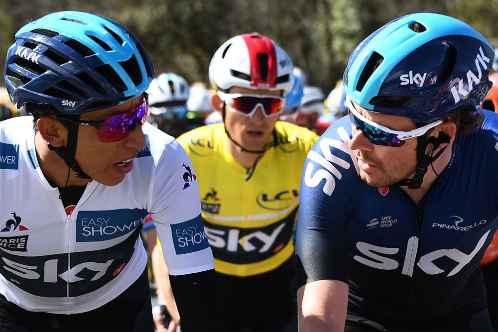 Team Sky discuss tactics on stage 6 of Paris-Nice