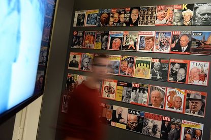 Magazines on display in Moscow. 