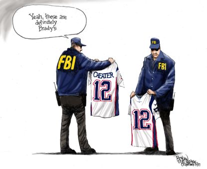 Editorial Cartoon U.S. Patriots FBI Tom Brady cheater