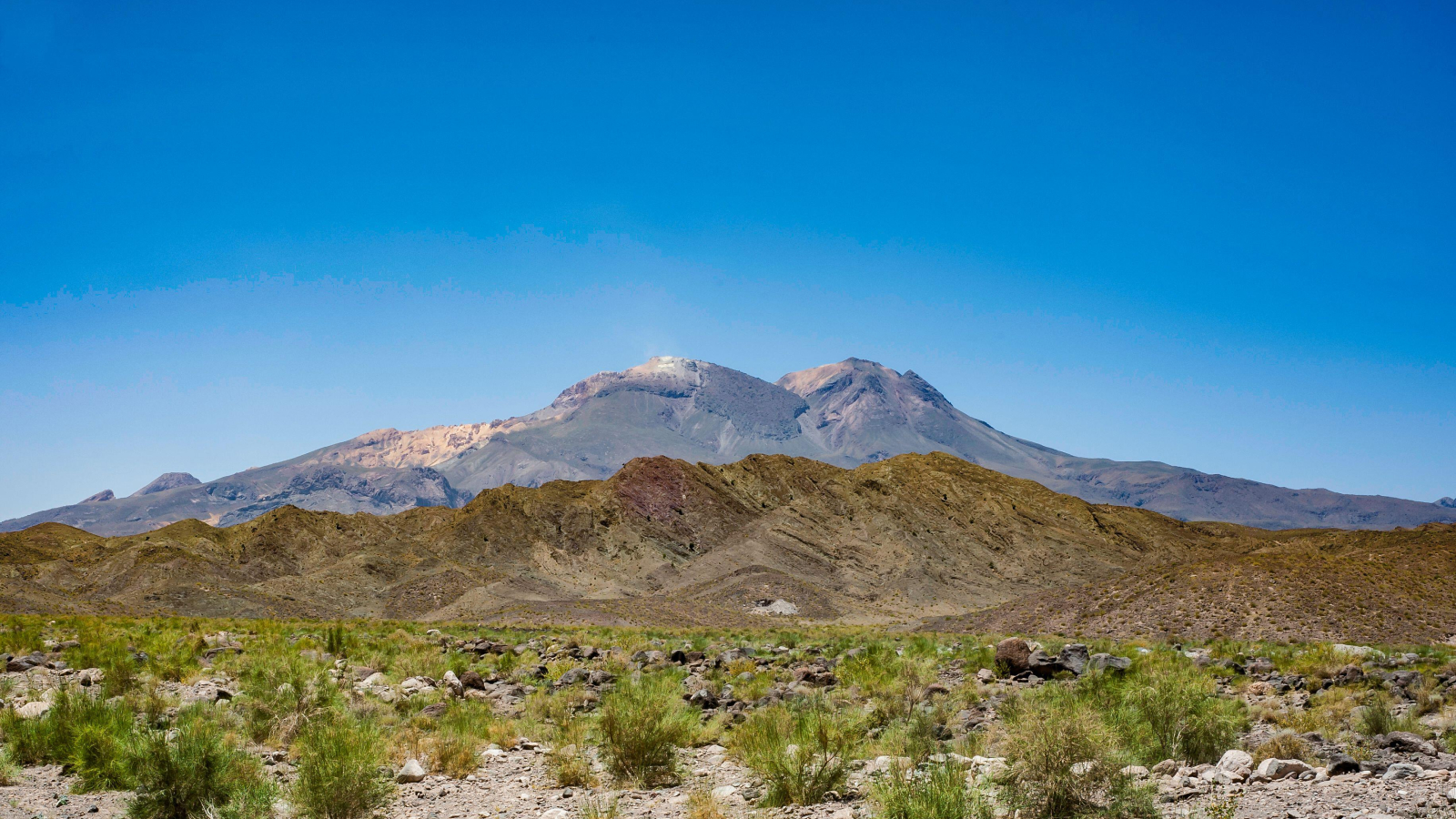 The view of taftan volcano in iran.